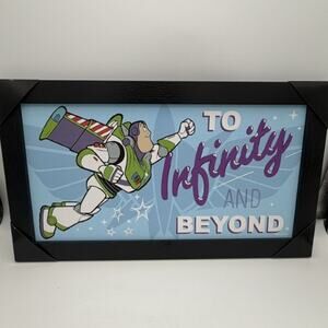 Disney Pixar Toy Story Buzz Lightyear "To Infinity And Beyond" Wall Sign Art New
